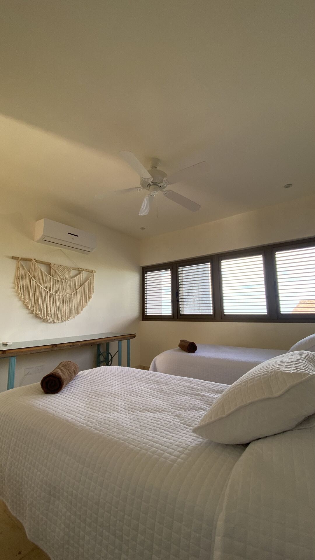 Recámara 3 de Casa Sisal con dos camas individuales